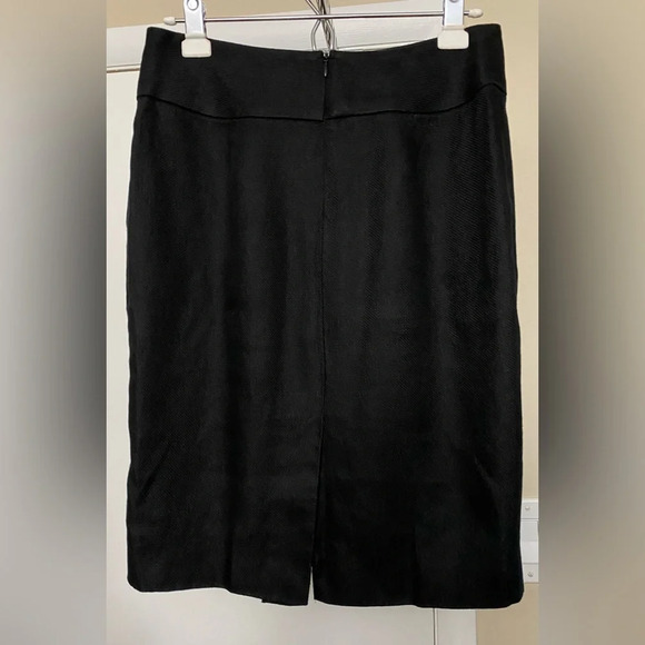 Lauren Ralph Lauren Black Linen Pencil Skirt Size 4 - Picture 2 of 7